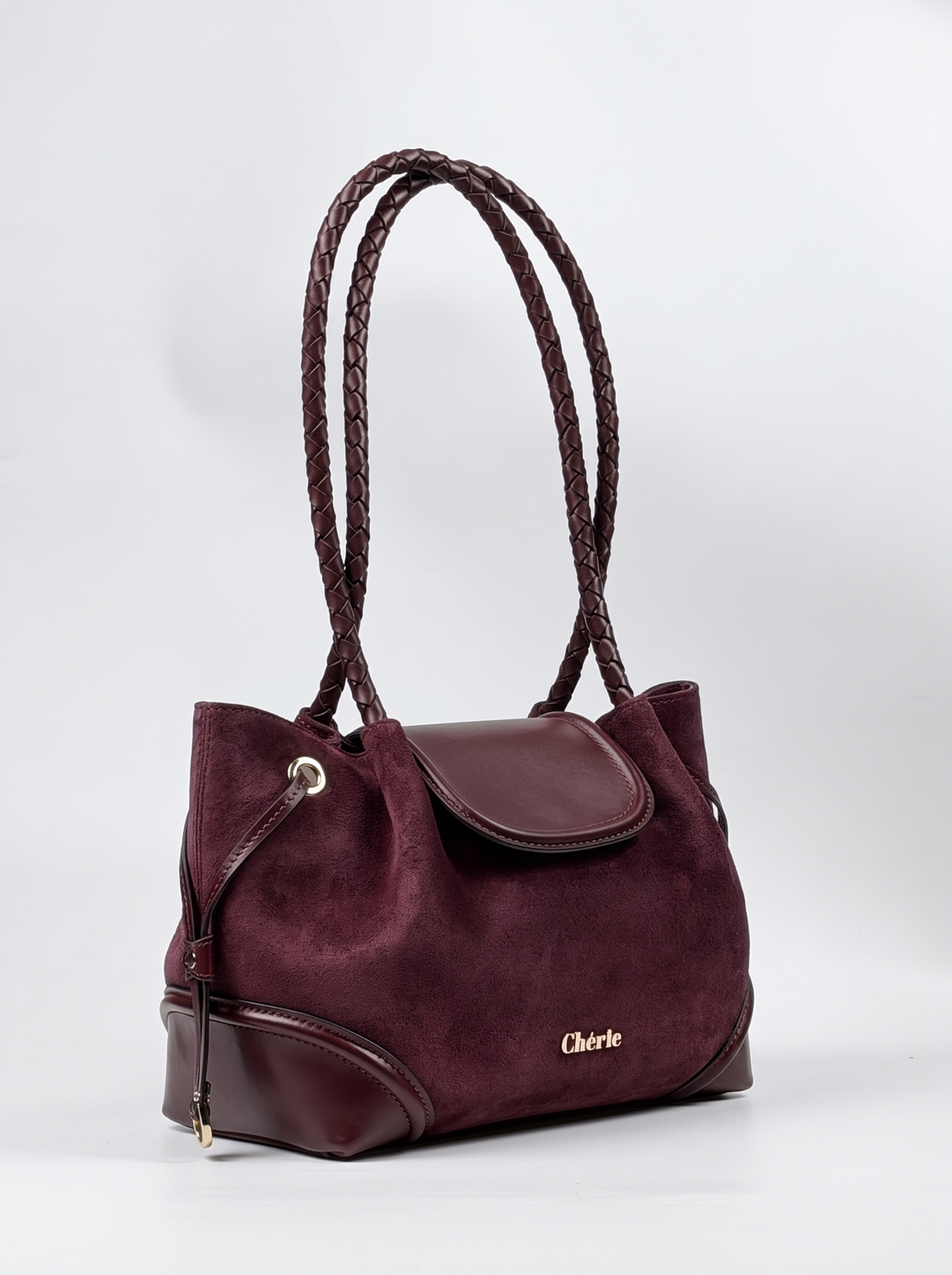 BLAIR Burgundy Suede çanta