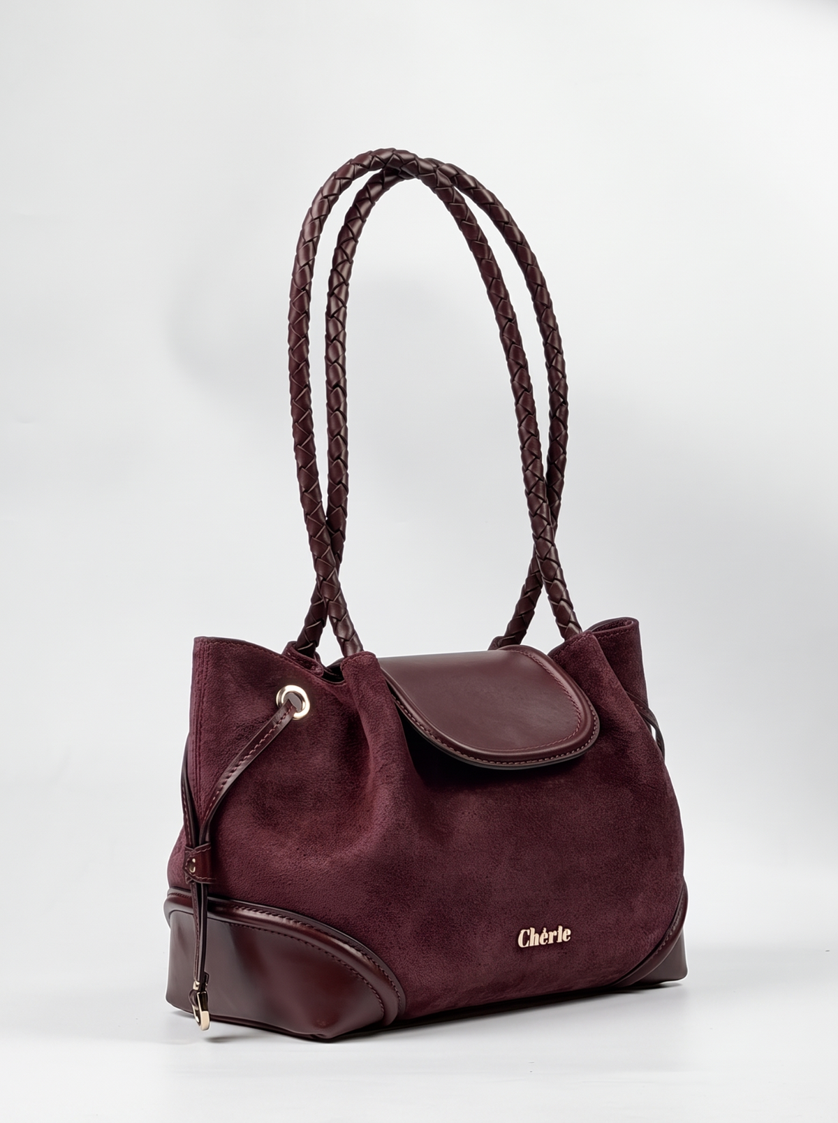 BLAIR Burgundy Suede çanta