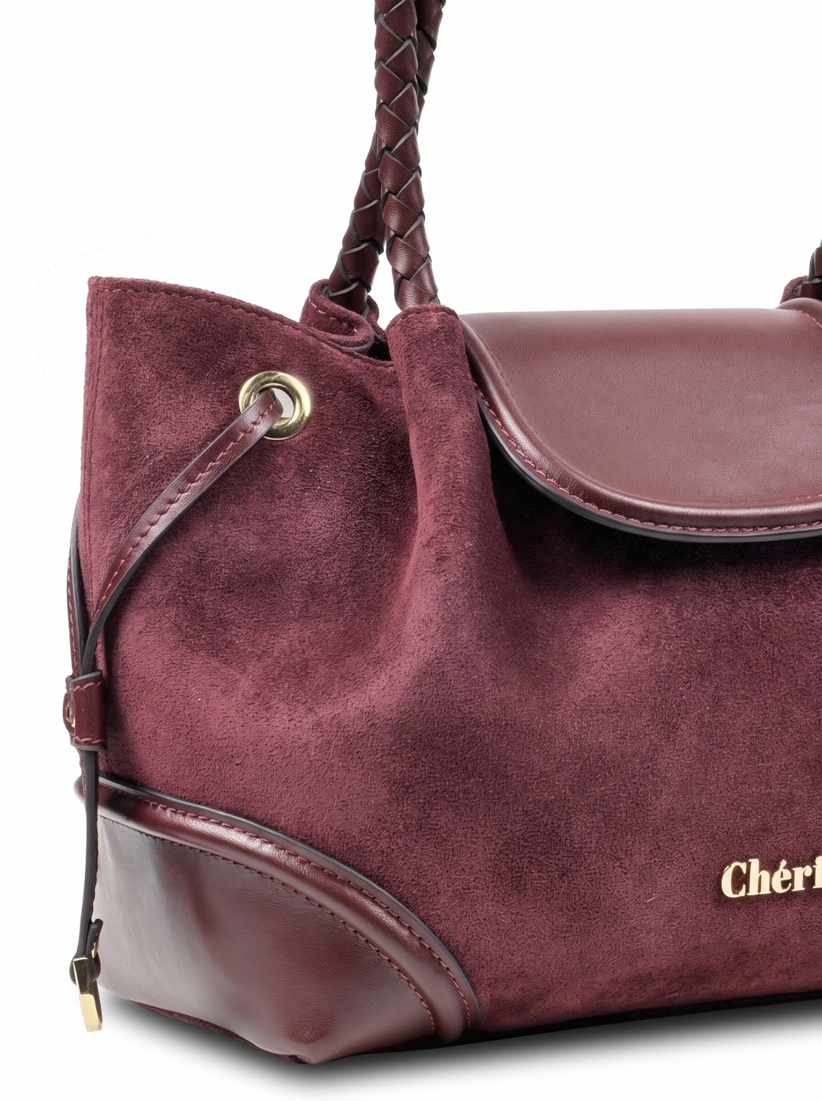 BLAIR Burgundy Suede çanta