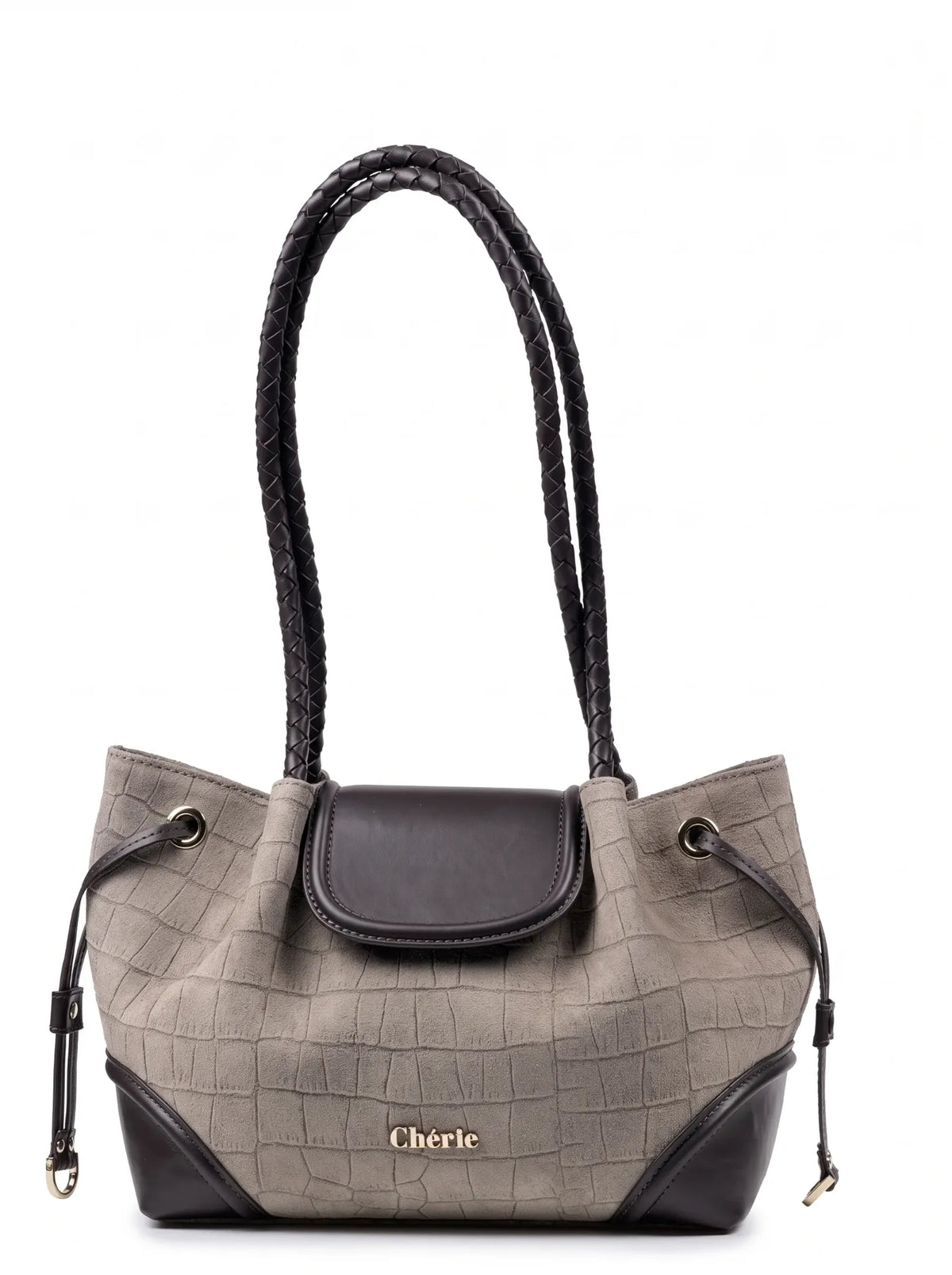 BLAIR Mink Croc Suede çanta