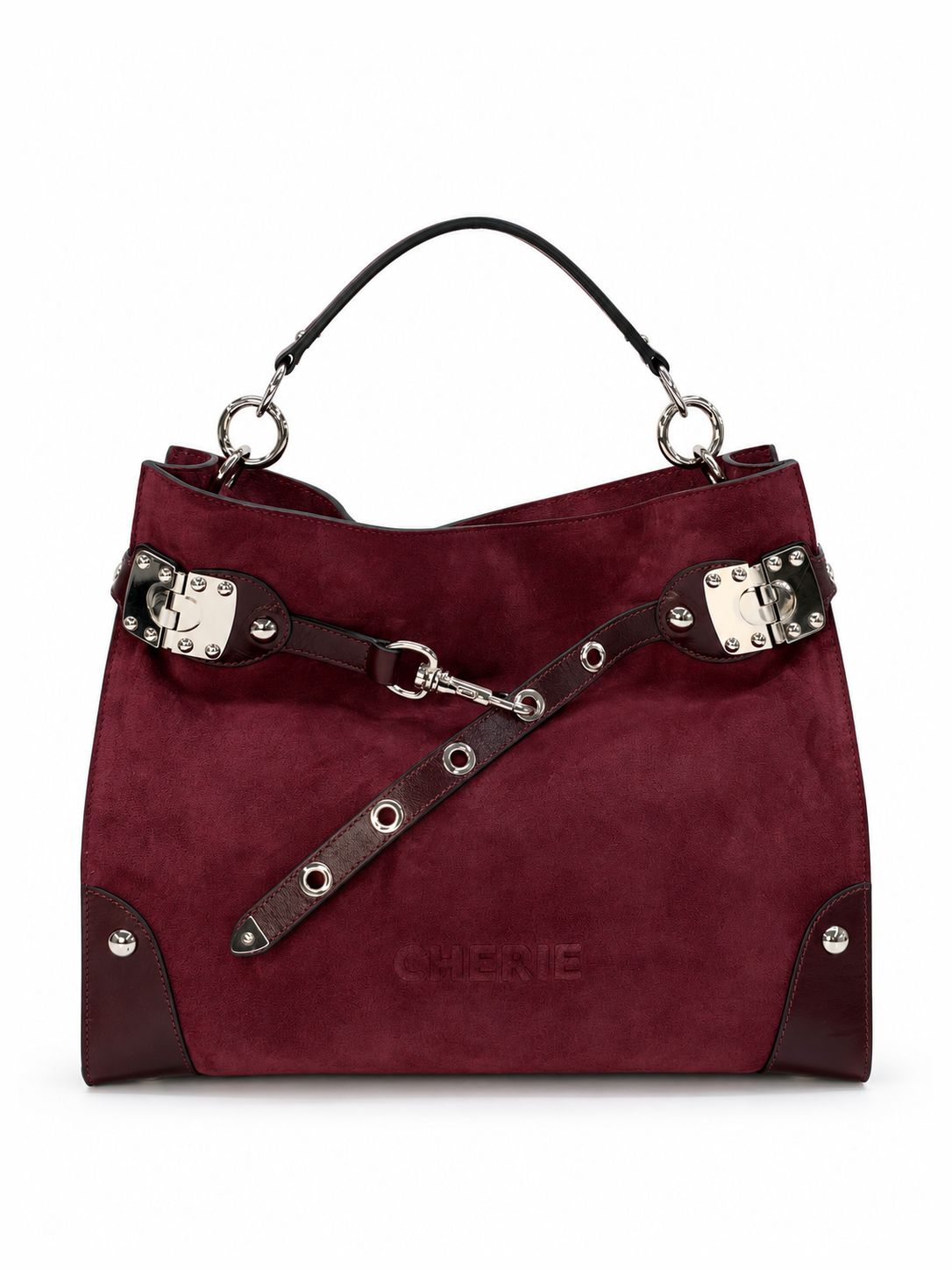 Trapper burgundy suede