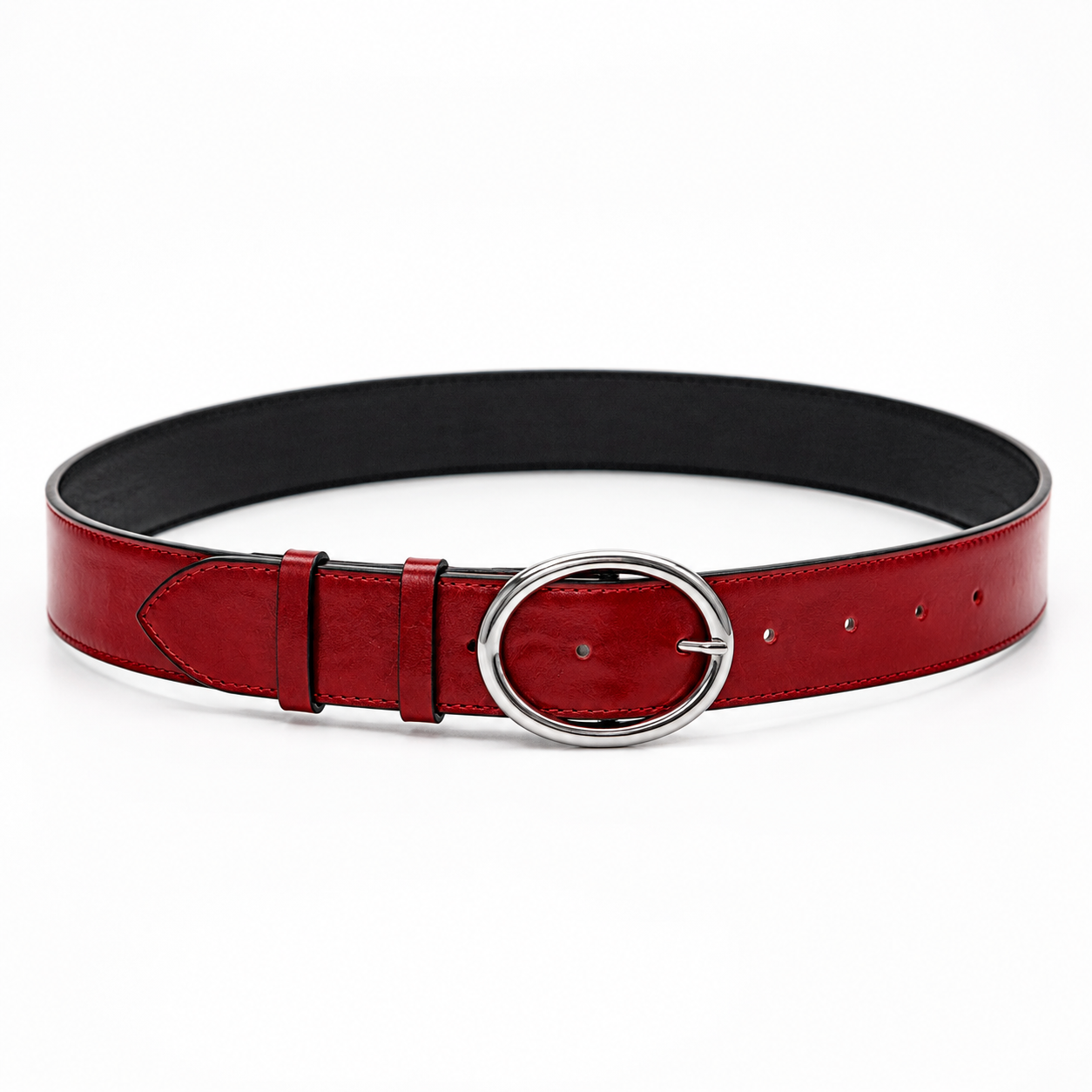 Serena Belt- kırmızı deri