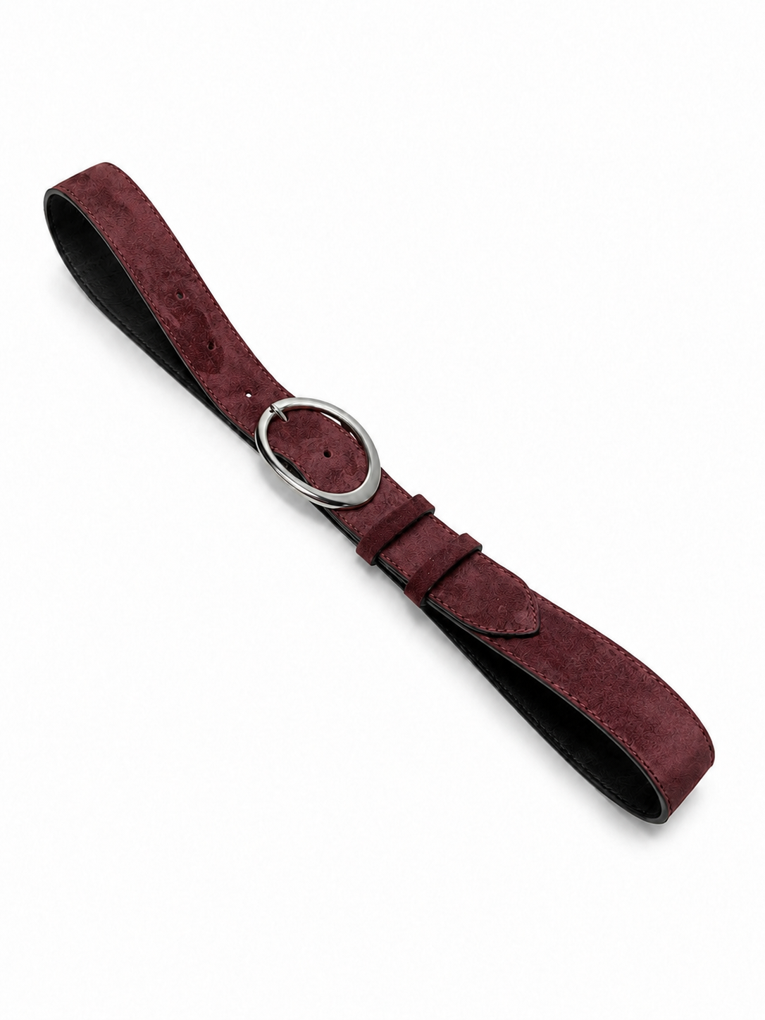 Serena Belt- Baby Burgundy süet