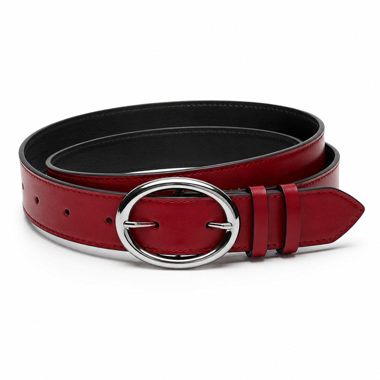 Serena Belt- kırmızı deri