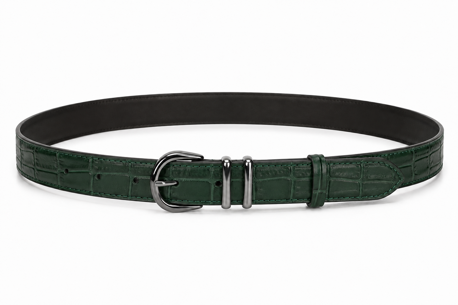 Cozy Belt - Yeşil Croc Deri