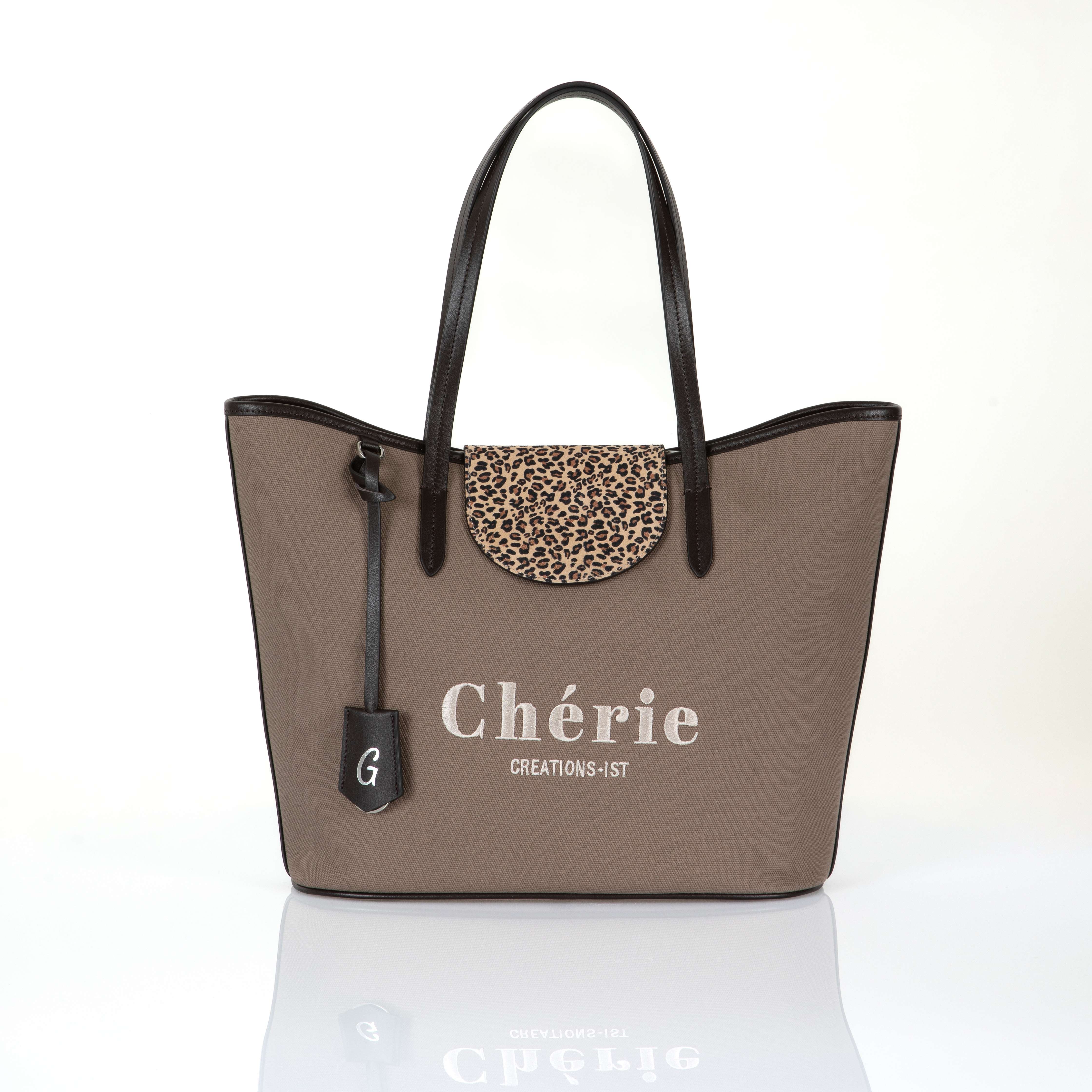 Cosmo Canvas  Taupe - Leopard