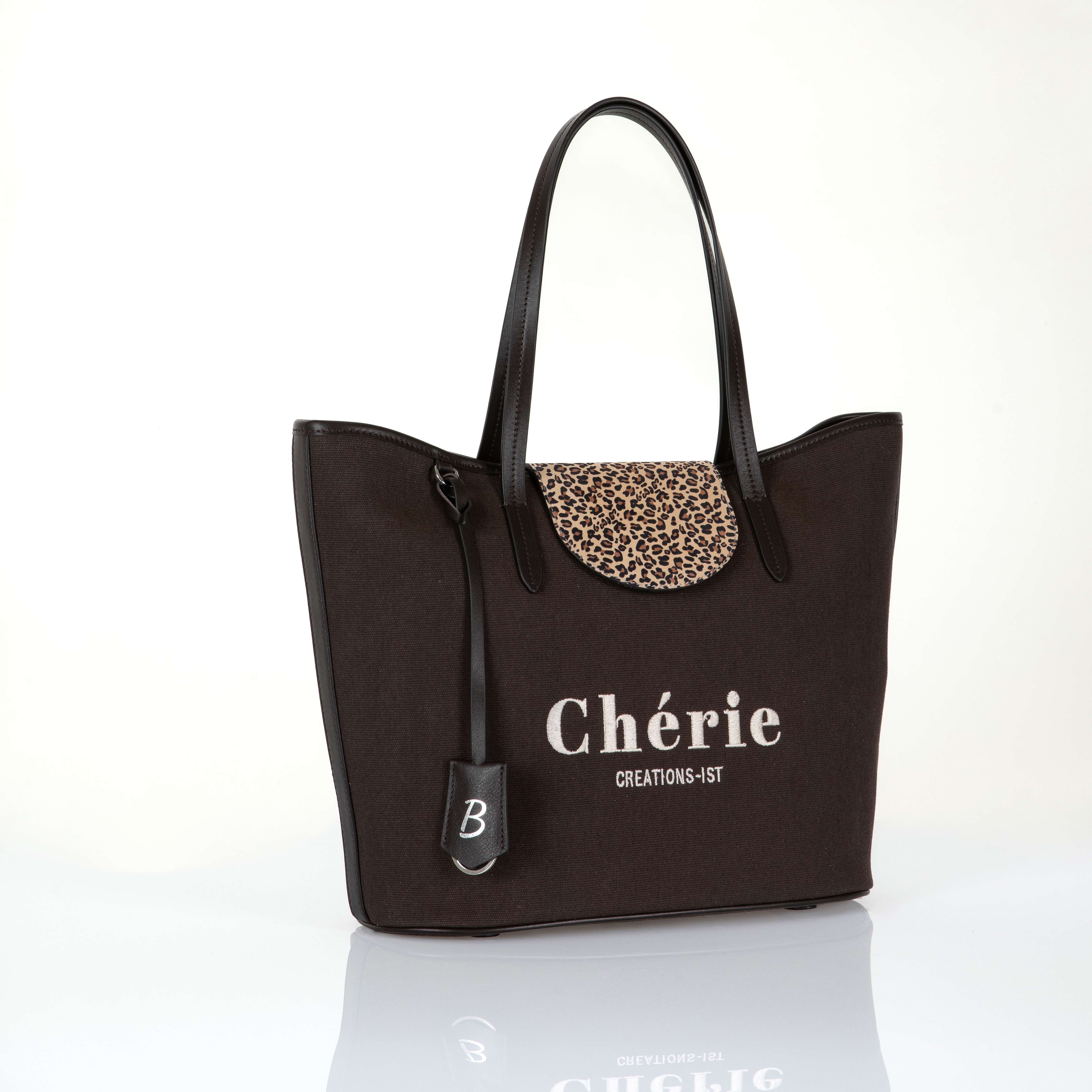 Cosmo Canvas Dark Brown- Leopard