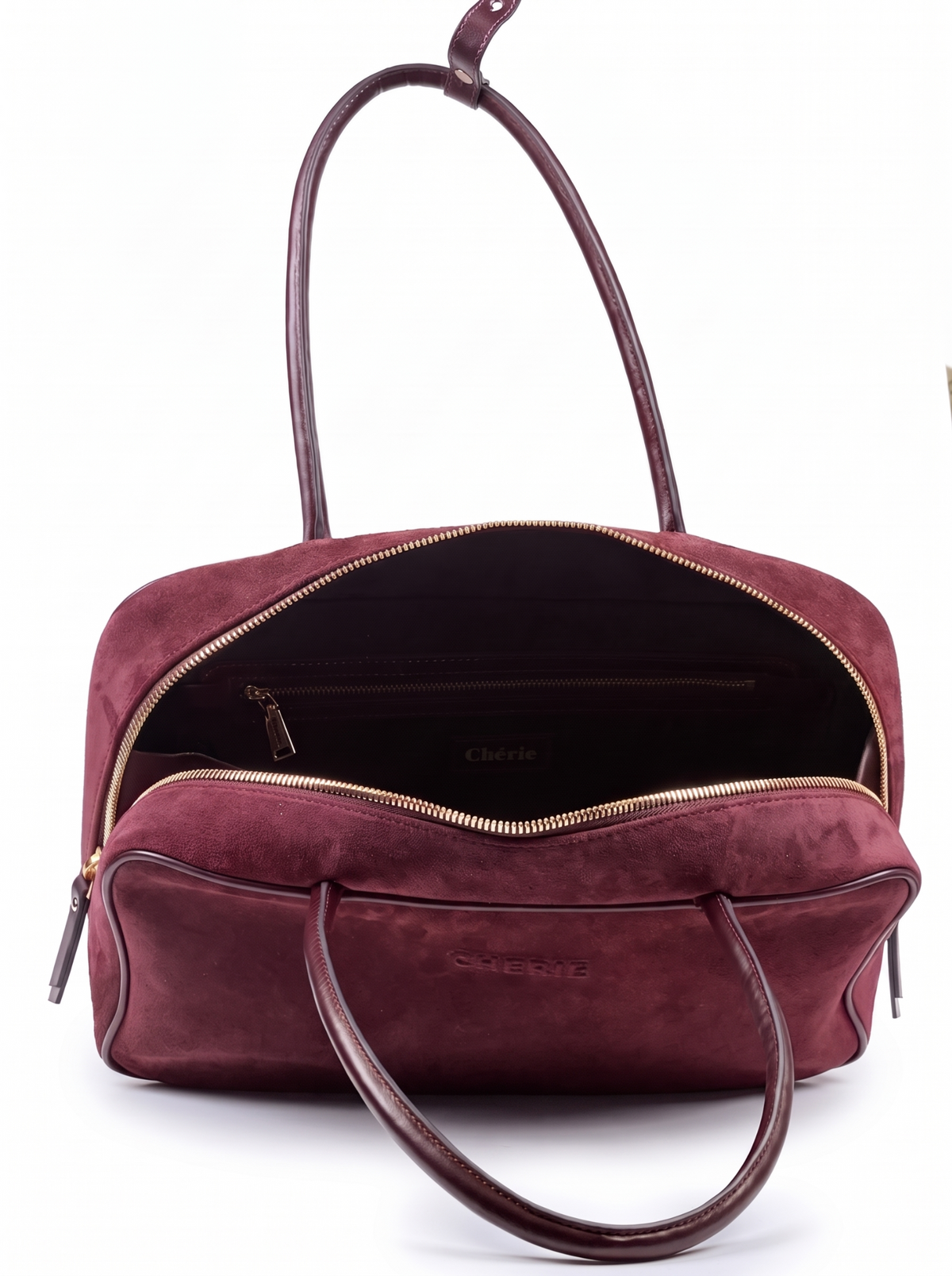 JUDY Burgundy Suede çanta