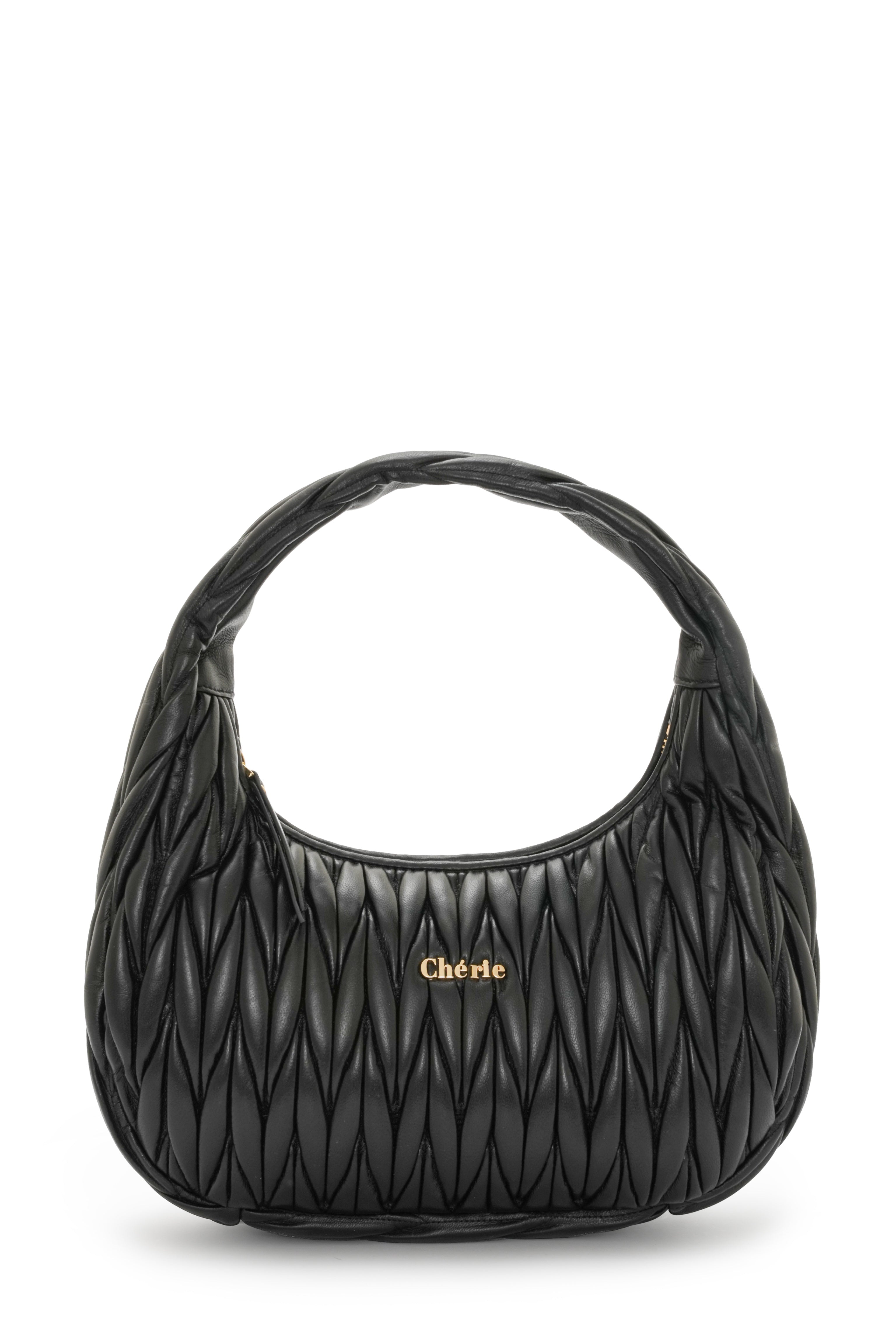 Phoebe leather large black