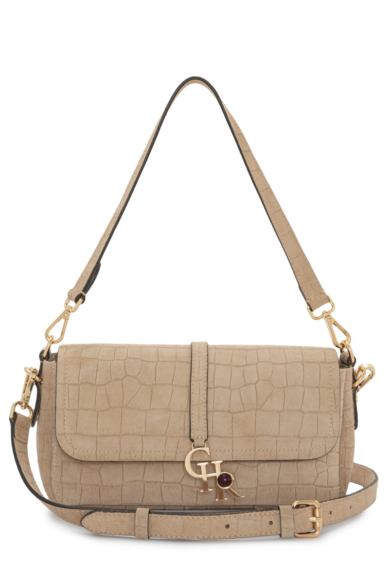 Stella - Biscuit  Croc Suede | Medium