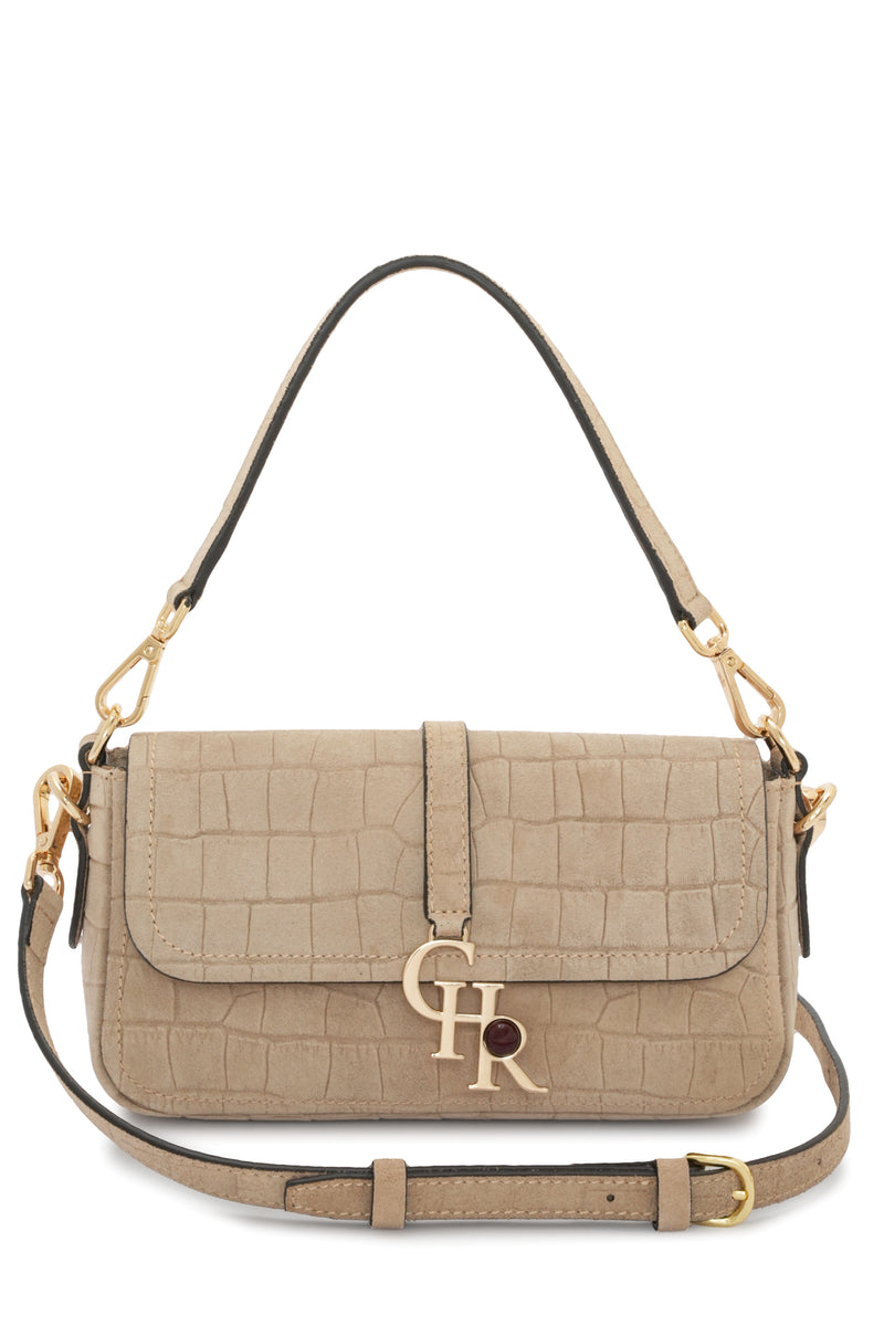 Stella - Biscuit Croc Suede | Mini