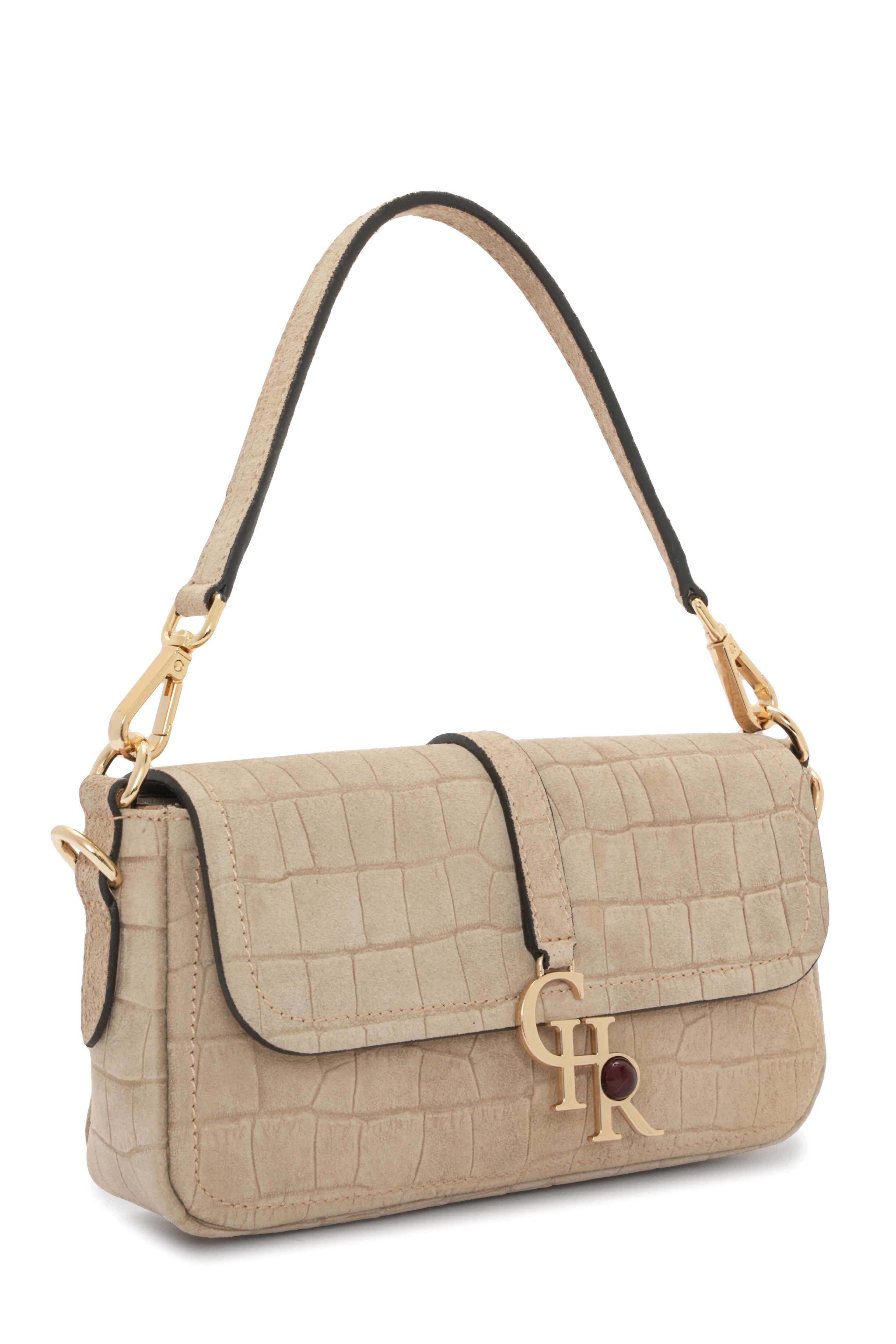 Stella - Biscuit Croc Suede | Mini