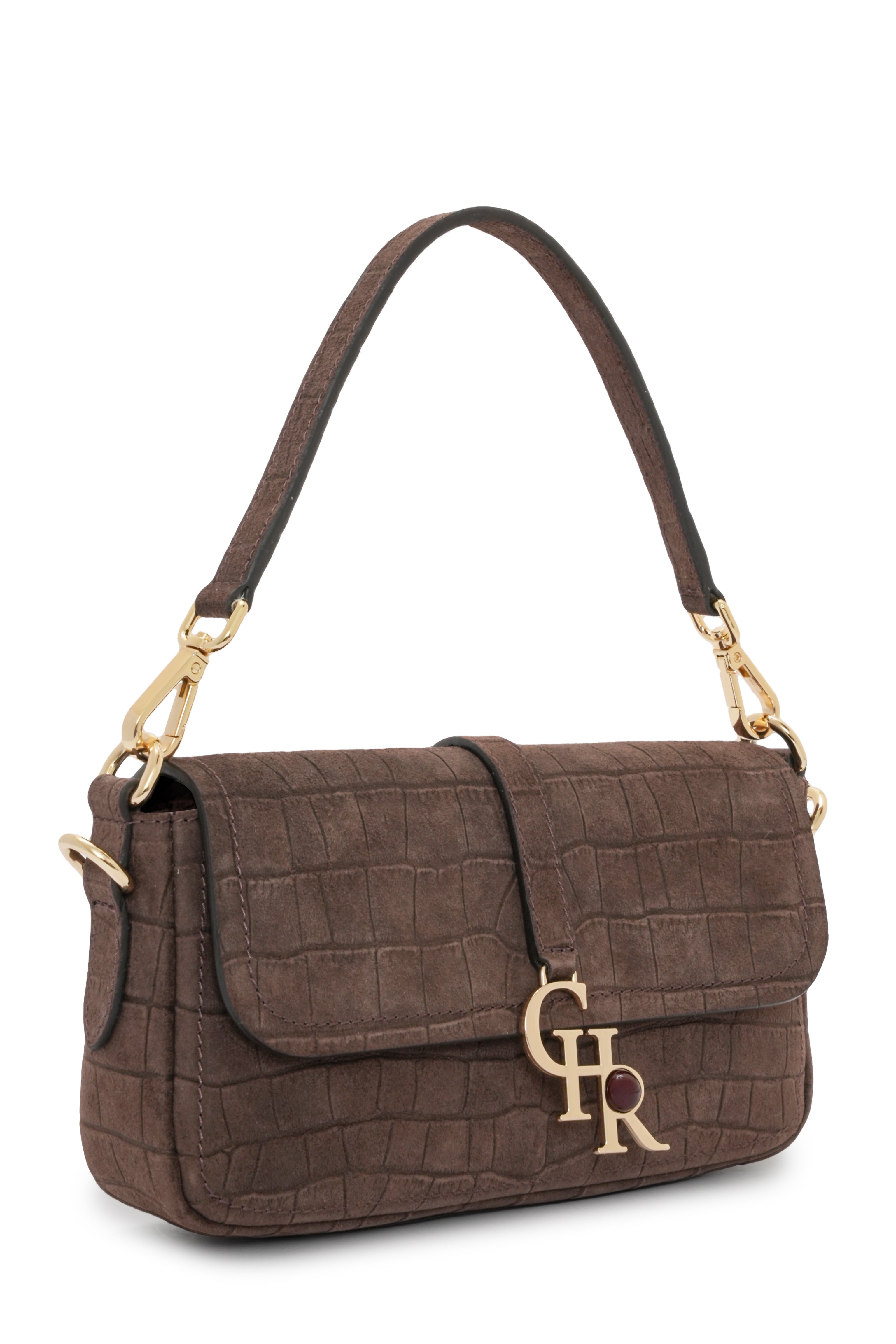 Stella - Brown Croc Suede | Mini