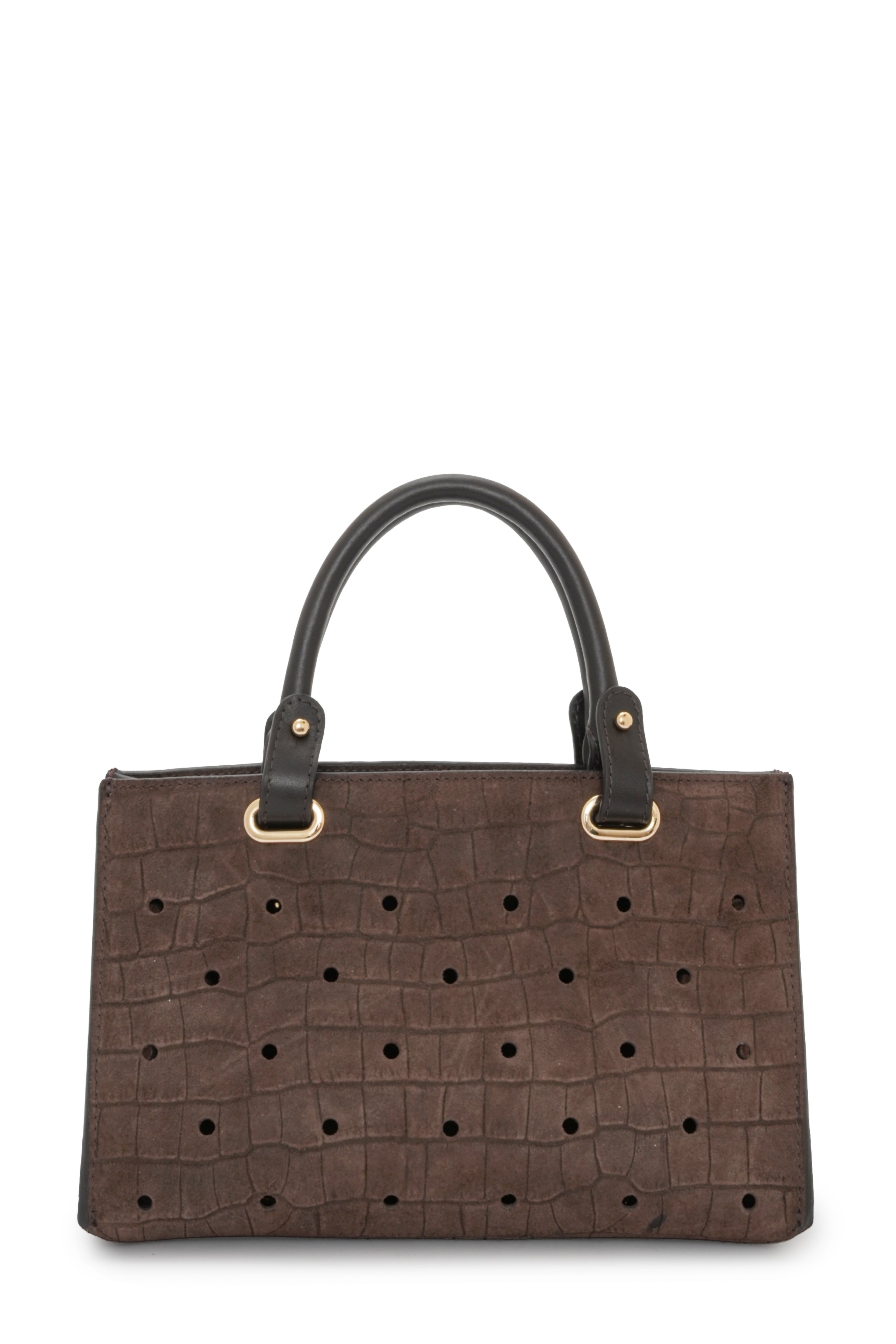 Paris - Brown Croc Suede  Mini