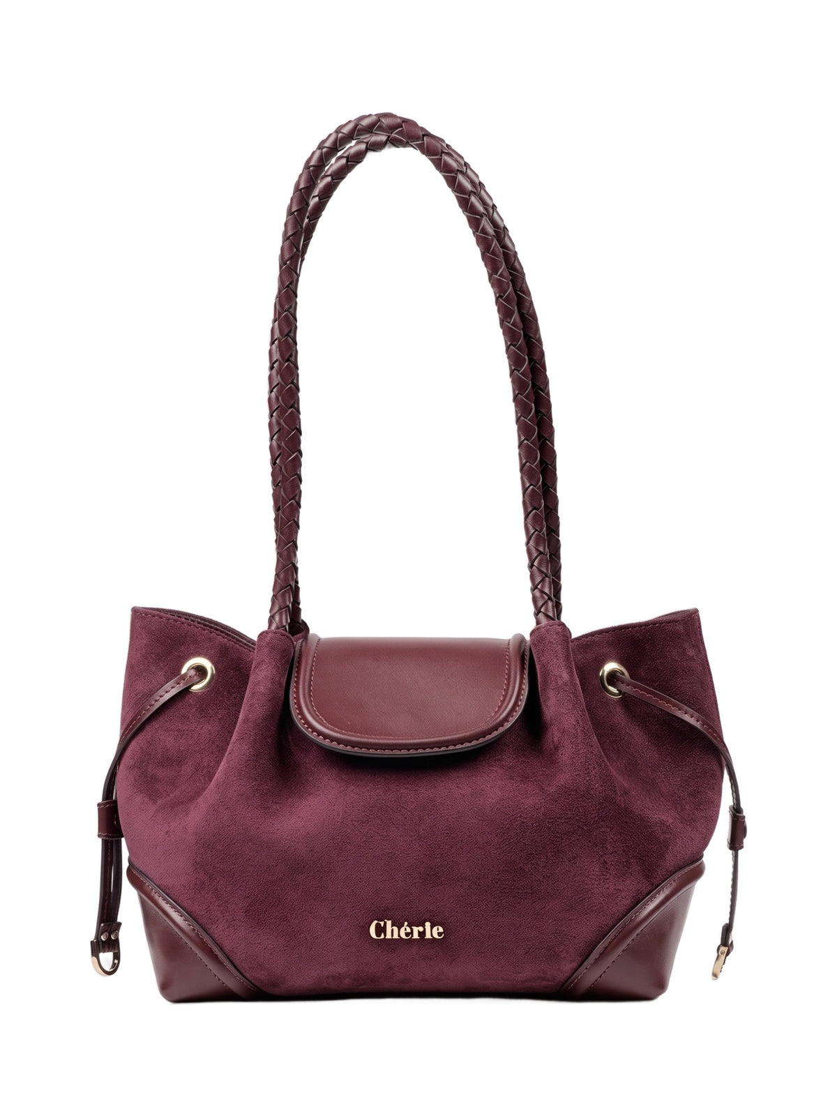 BLAIR Burgundy Suede çanta