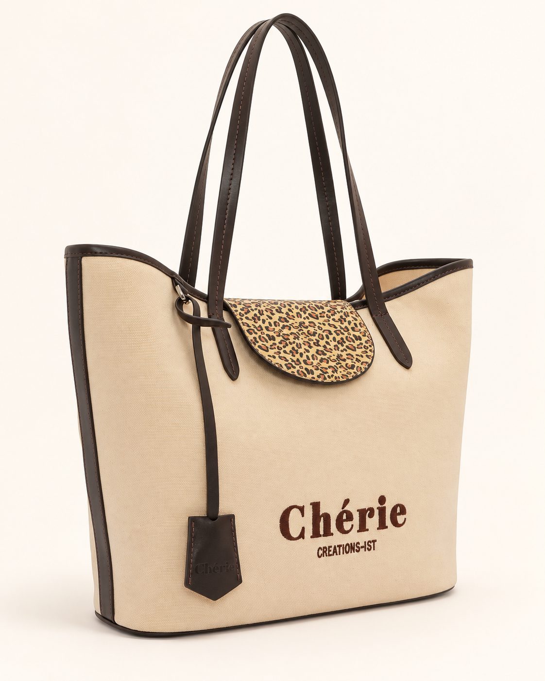 Chérie Cosmo beige-leopard üç çeyrek açı