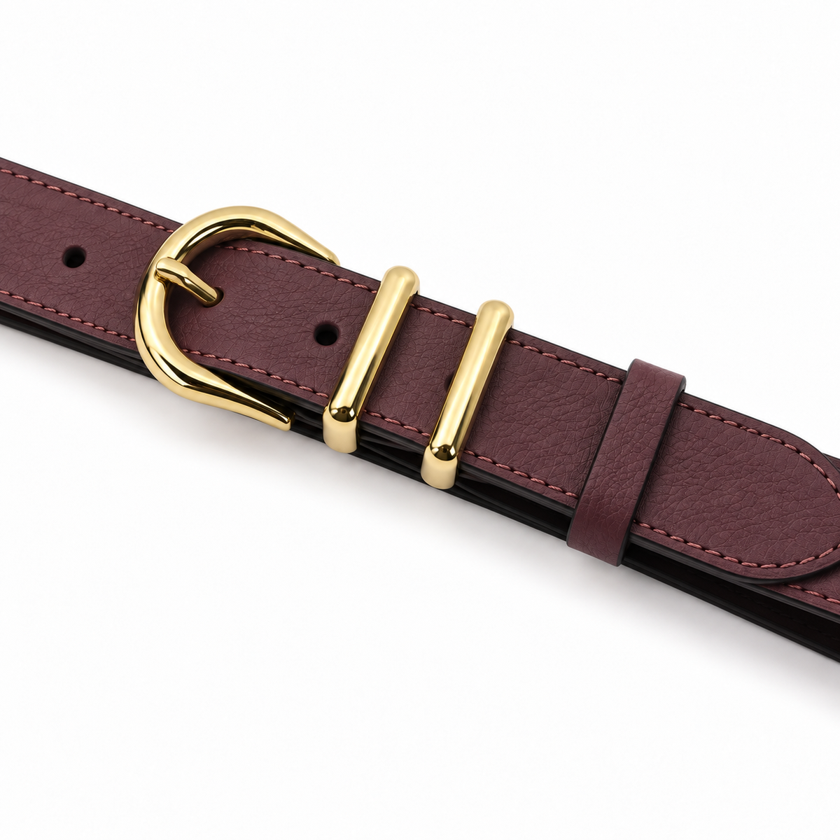 Cozy 3 cm Gold Bordo Livimex Deri – Görsel 2