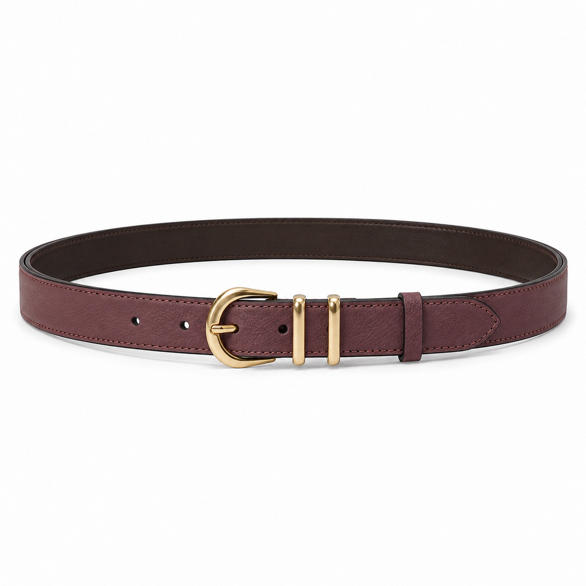 Cozy 3 cm Gold Bordo Livimex Deri – Görsel 3