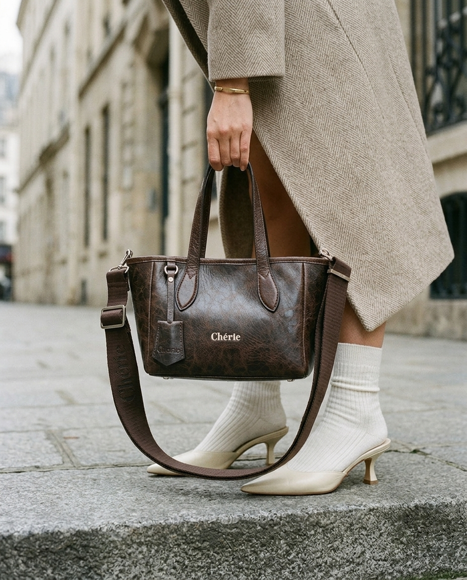 Rachel Baby Crazy Leather Brown - model