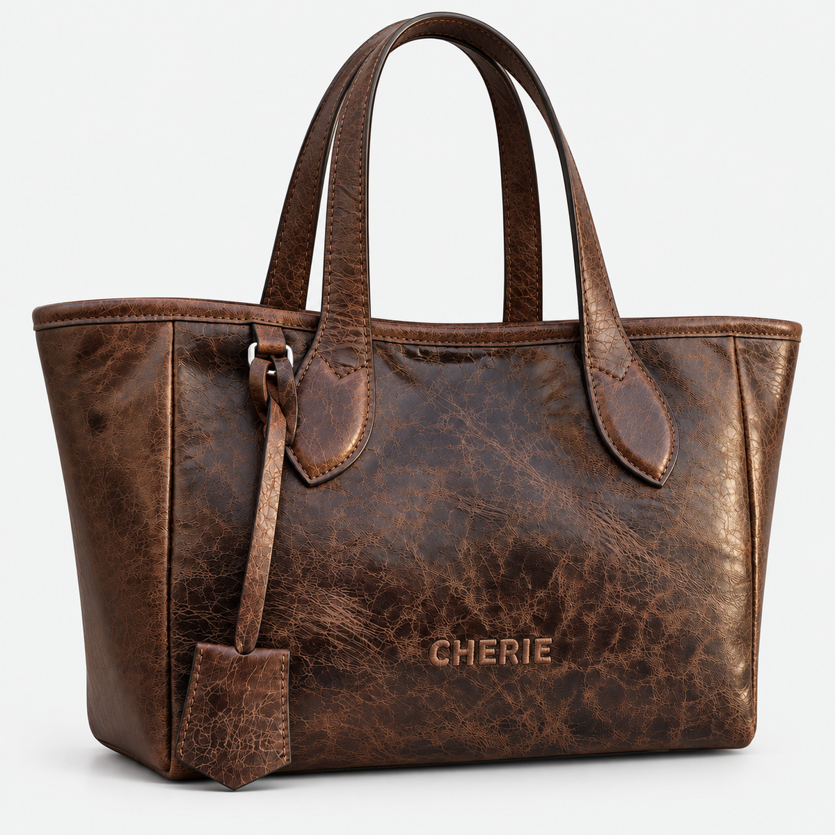 Rachel Medium Crazy Leather Brown — Sol çapraz görünüş